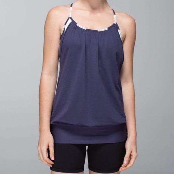 SOLD Lululemon No Limits Tank Cadet Blue Size 8 - Picture 9 of 10